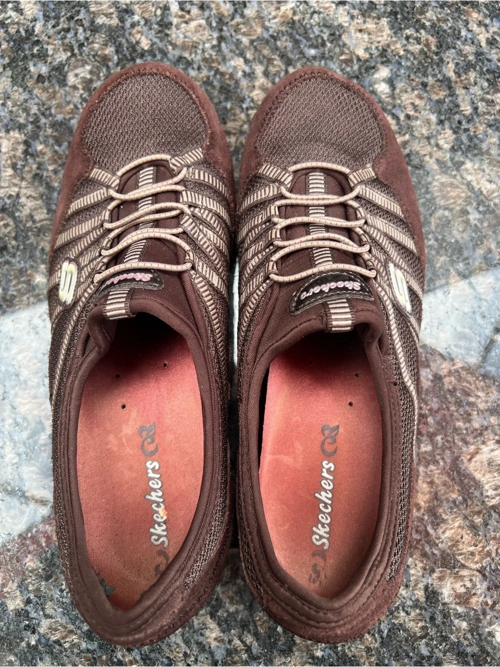 SKECHERS BIKERS WALKING SHOES SIZE 8.5 M in chestnut/pink